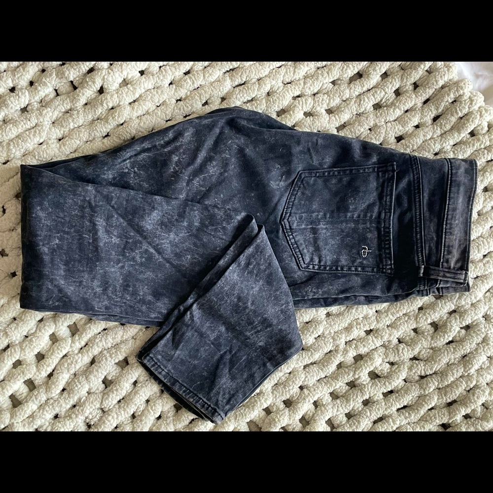 Rag & Bone Justine skinny denim in grey acid wash.